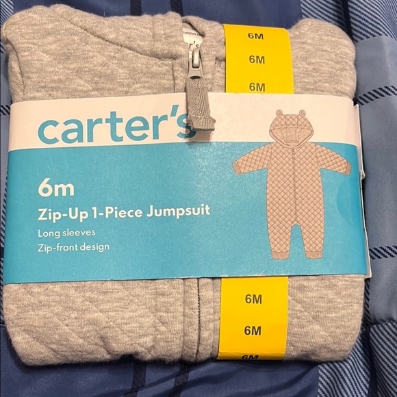 Carter's Light Gray Bear-Ear Jumpsuit - Picture 1 of 6